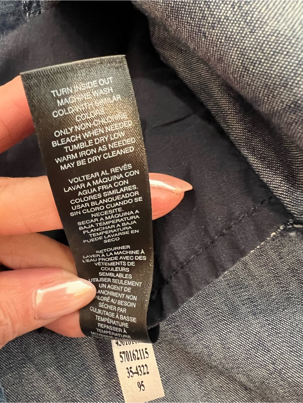 White House Black Market Denim Shirt Dress Size 12 Medium Wash Pockets NWT - Picture 6 of 10